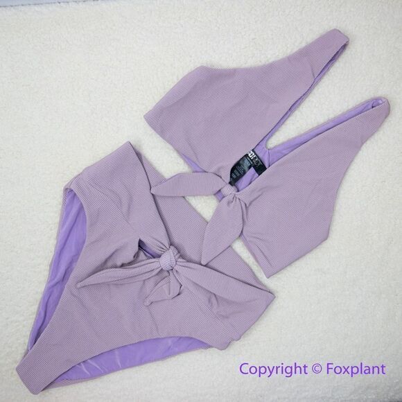 New! Set! Beach Riot Rib Dallas Emma bikini bottom lavender, top S,‎ bottom M - Picture 2 of 12